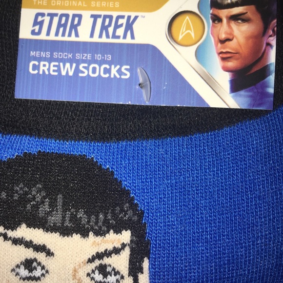 NWT Star Trek Spock Men's Crew Socks 10-13 - Picture 3 of 4
